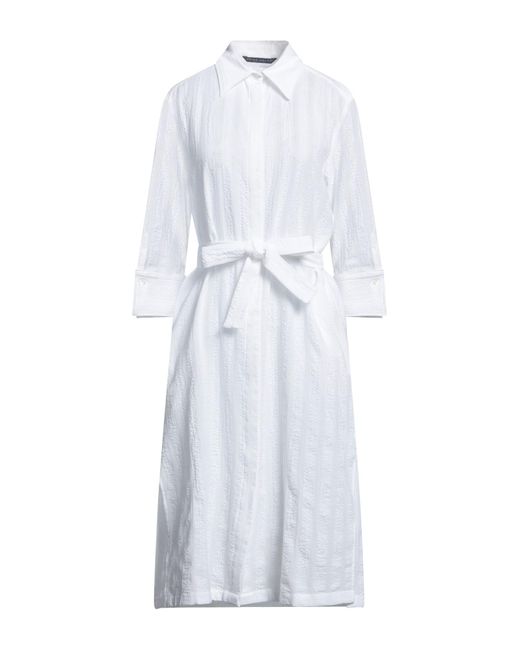 Brian Dales White Midi Dress