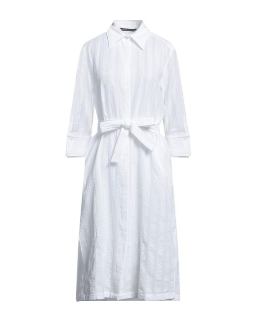 Brian Dales White Midi-Kleid