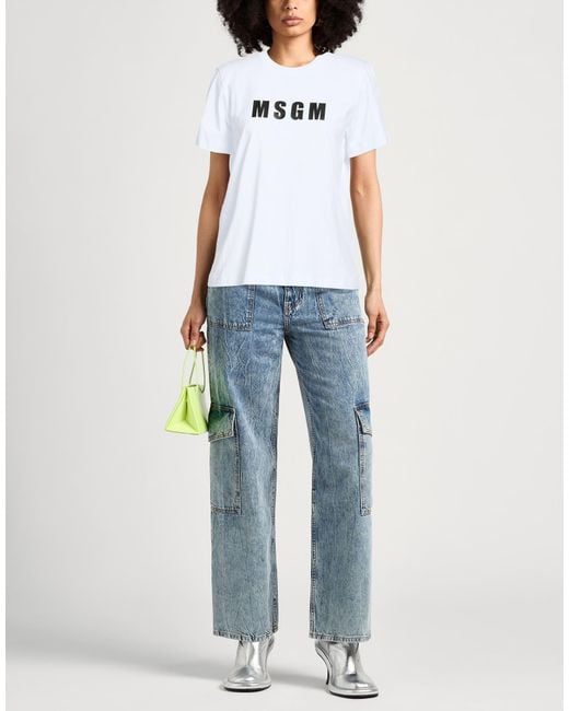 MSGM White T-Shirts