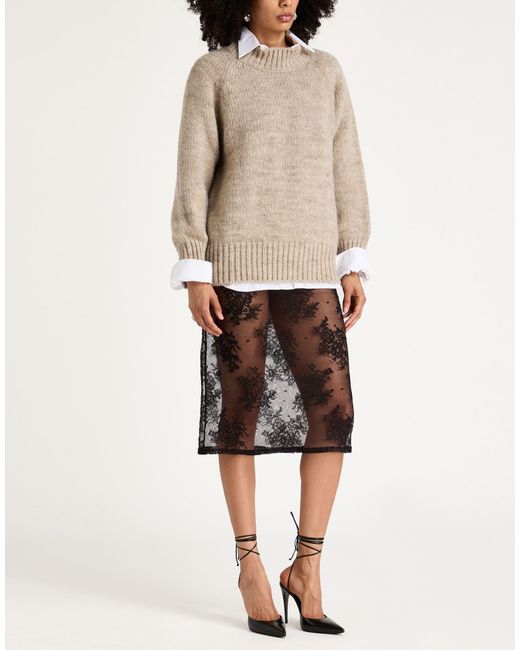 Maison Margiela Natural Turtleneck Alpaca Wool, Cotton, Wool