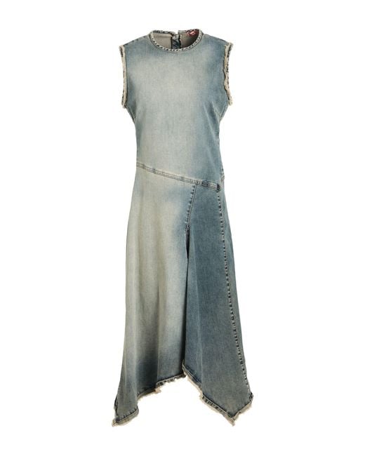 Acne Green Midi Dress Cotton, Elastane