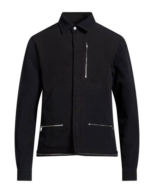 Rick Owens Blue Jacket Polyester, Cotton for men