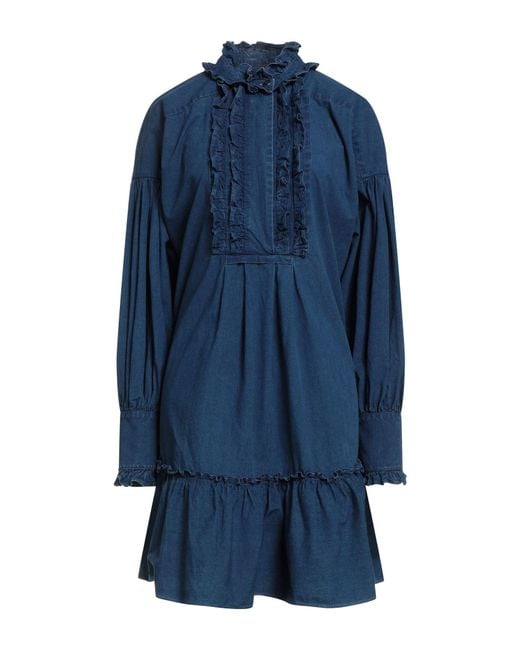 Valentino Garavani Blue Mini Dress Cotton