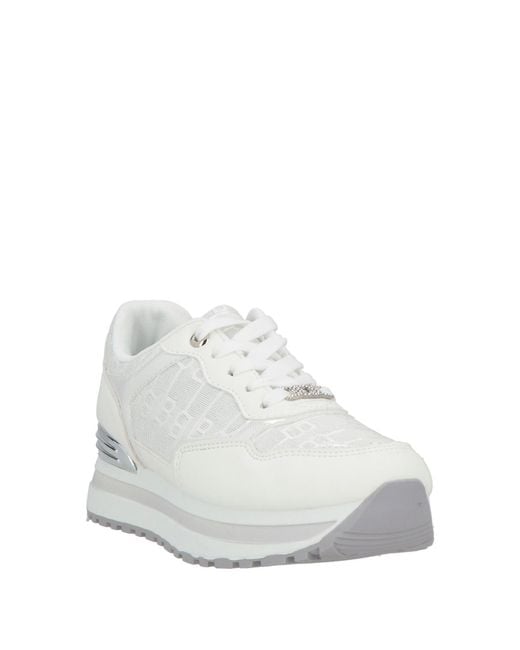 Laura Biagiotti White Sneakers Synthetic Material, Textile Fibers
