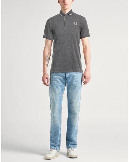 Polo Hackett de hombre de color Gray