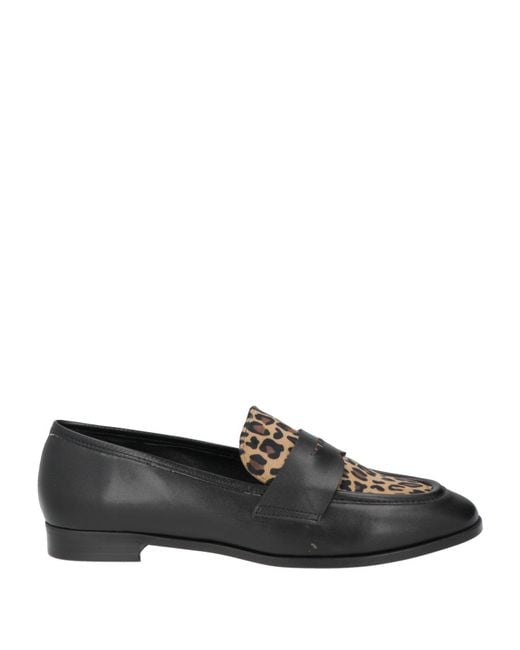 Nila & Nila Black Loafers Textile Fibers, Synthetic Material