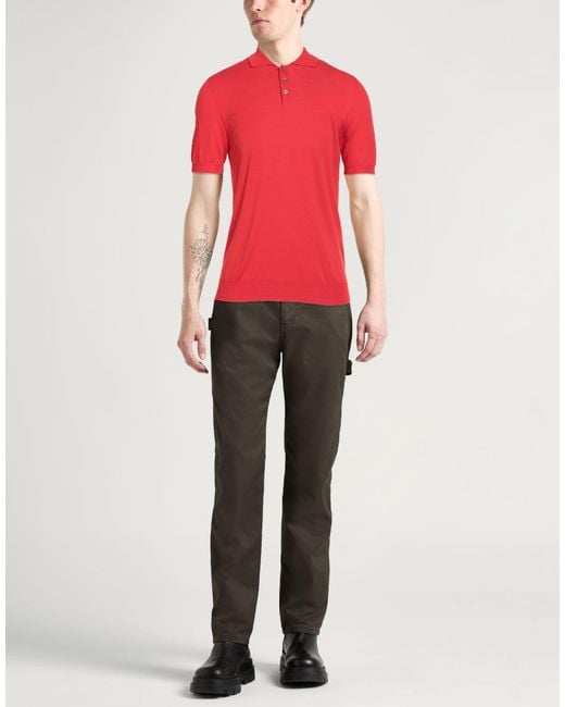 Polo Ballantyne de hombre de color Red