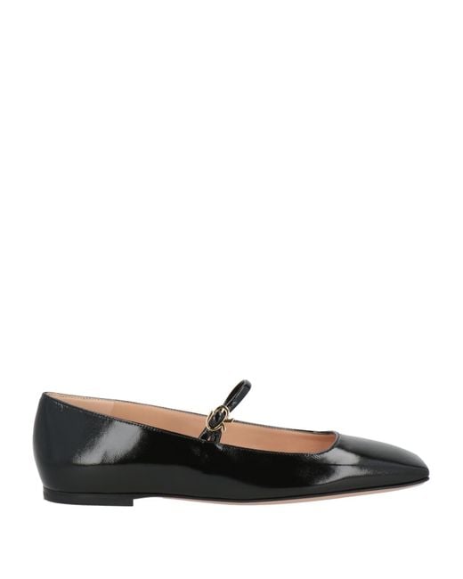 Gianvito Rossi Black Ballet Flats Leather