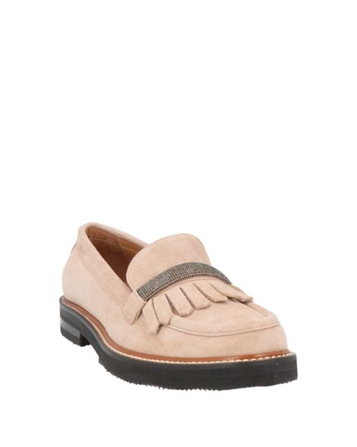Eleventy Pink Loafers Leather