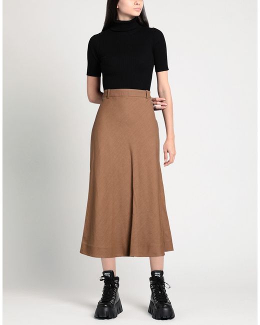 Skall Studio Brown Midi Skirt