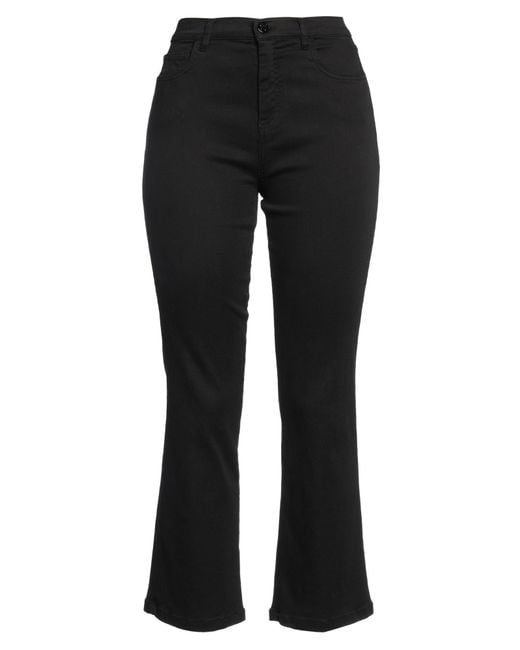 Marella Black Monochrome Jeans Lyocell, Cotton, Polyester, Elastane