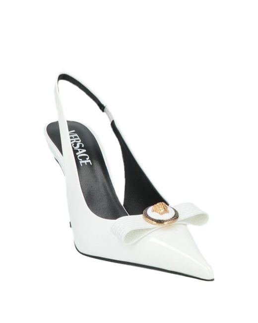 Versace White Pumps