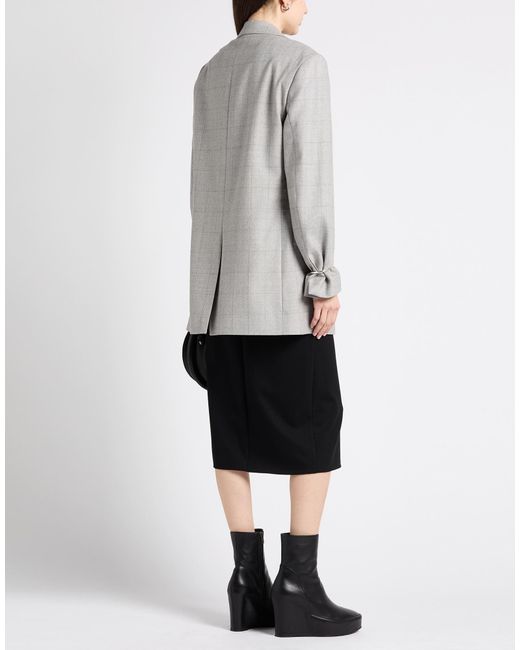 Dries Van Noten Gray Blazer Wool