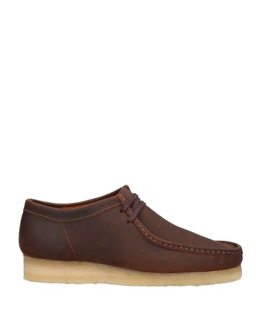 Clarks Brown Dark Lace-Up Shoes Soft Leather for men