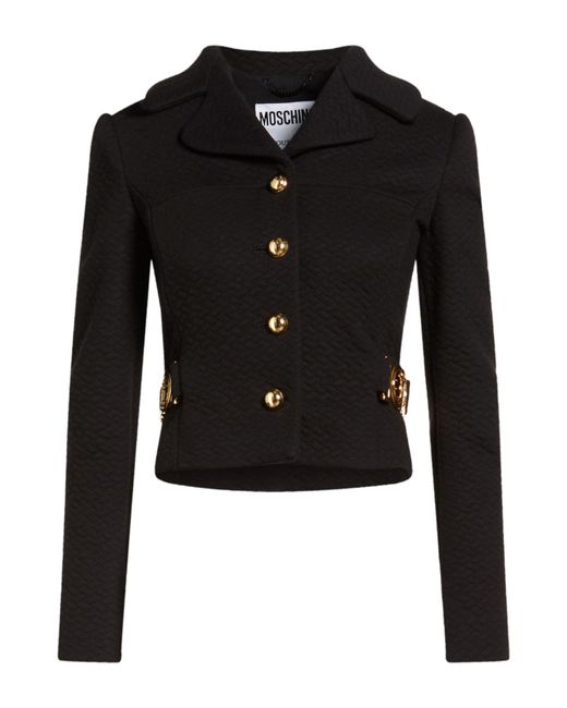 Moschino Black Jacket Polyamide, Cotton