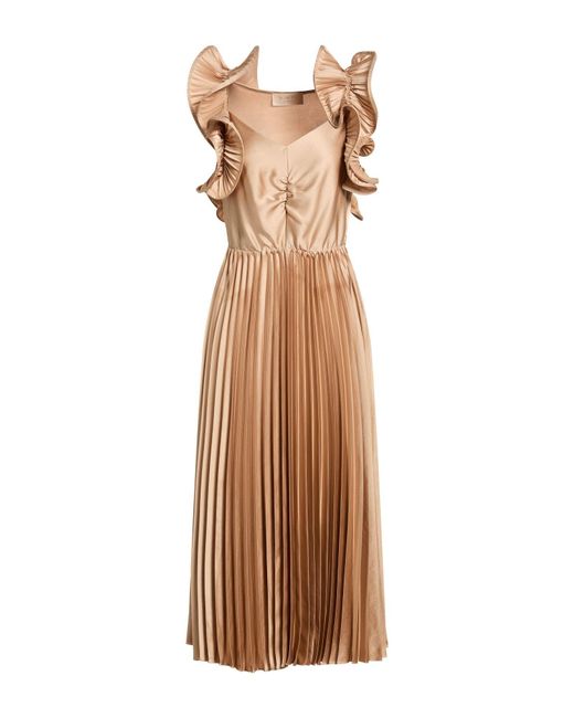 Kaos Natural Midi Dress Polyester