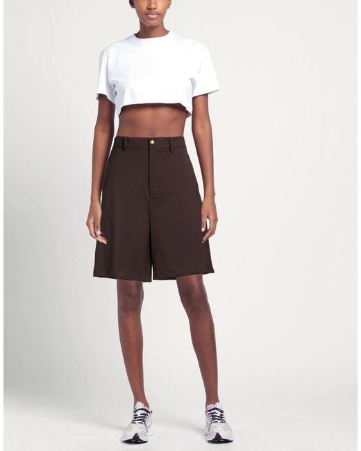 P.A.R.O.S.H. Multicolor Dark Shorts & Bermuda Shorts Virgin Wool, Elastane