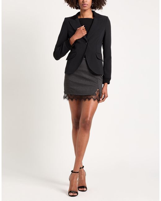 Moschino Black Blazer Polyester, Elastane