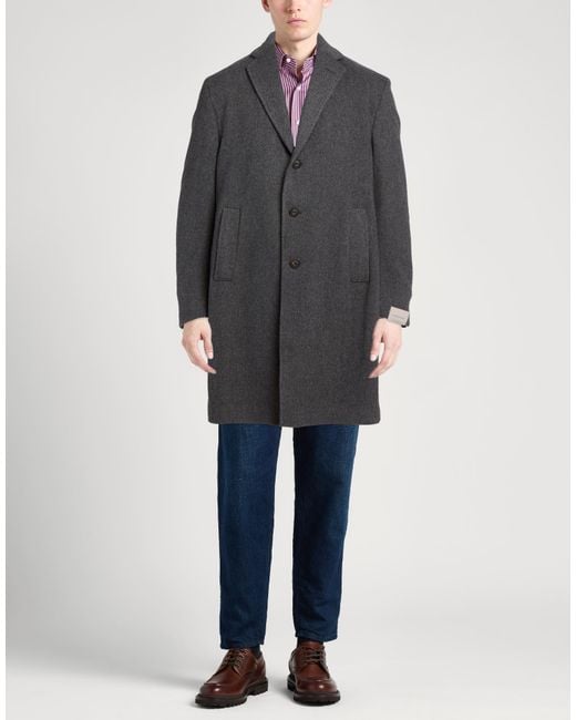 Corneliani Gray Coat Virgin Wool, Cashmere for men