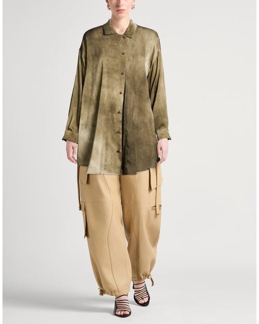 Uma Wang Green Shirt Silk, Elastane
