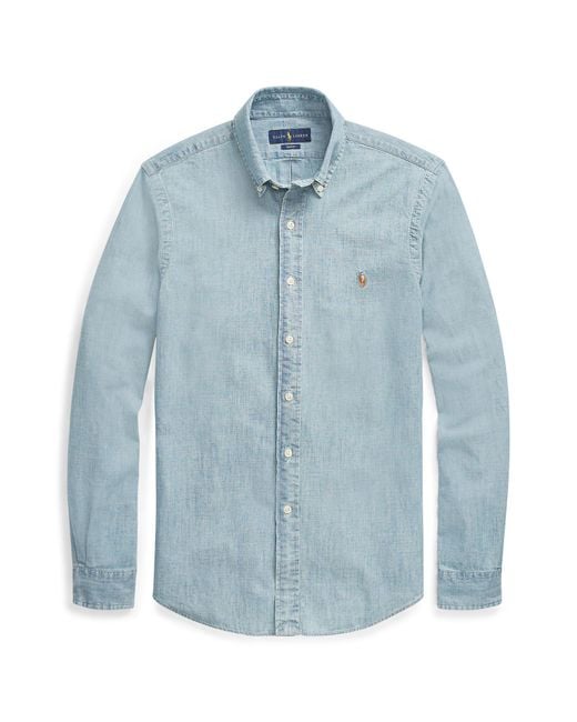 Polo Ralph Lauren Blue Denim Shirt for men