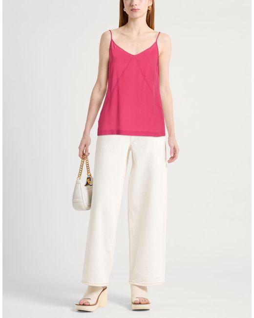 SEVENTY VENEZIA Pink Fuchsia Top Acetate, Silk