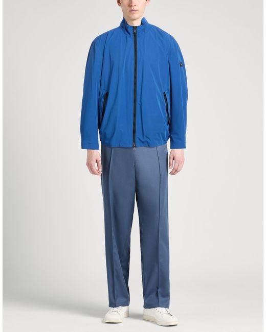 Paul & Shark Blue Jacket Polyester, Elastane for men