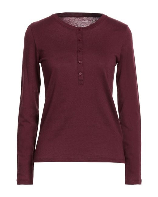 Majestic Filatures Purple T-Shirt Organic Cotton, Cashmere