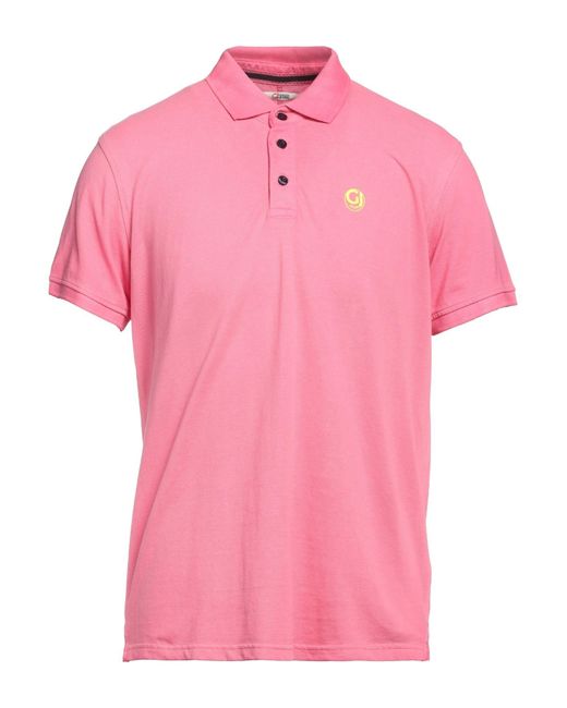 GAUDI Pink Polo Shirt Cotton for men