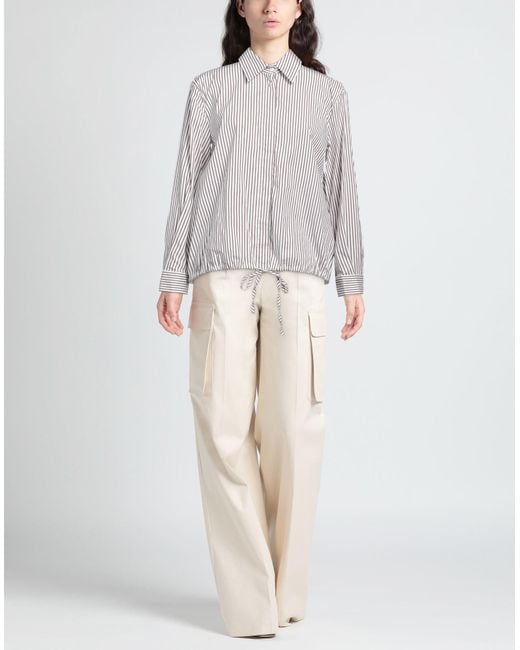 Semicouture Gray Shirt Cotton, Polyamide, Elastane