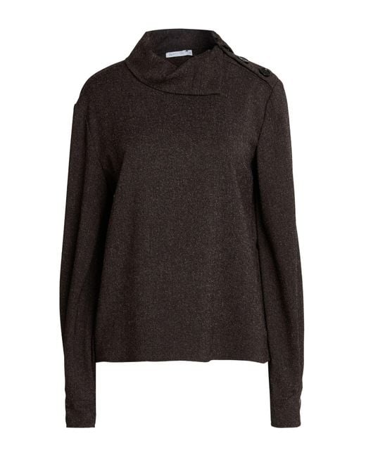 Patrizia Pepe Black Top Polyester, Viscose, Elastane