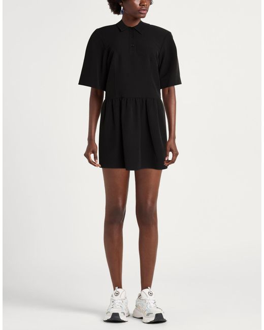 Pinko Black Mini Dress Polyester, Elastane