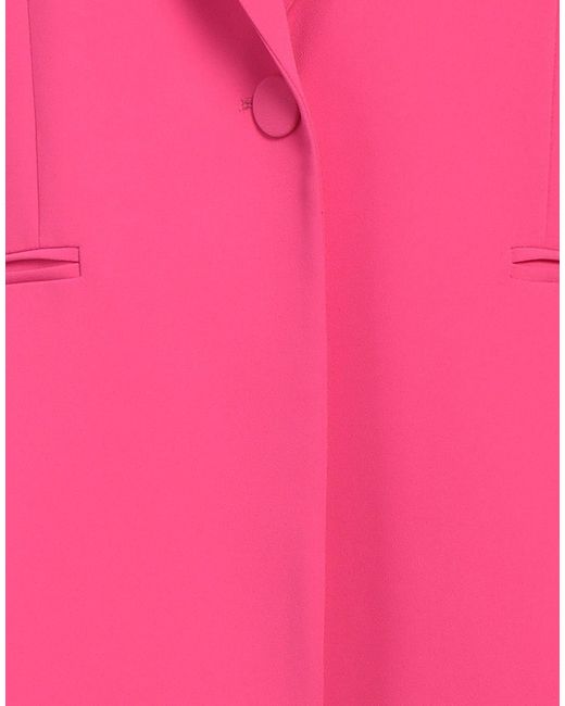 Pinko Pink Fuchsia Blazer Polyester, Elastane