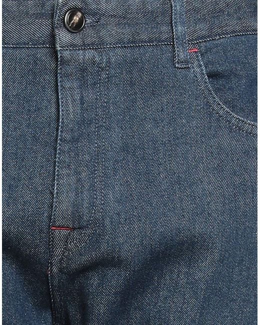 Isaia Blue Jeans Cotton, Elastane for men