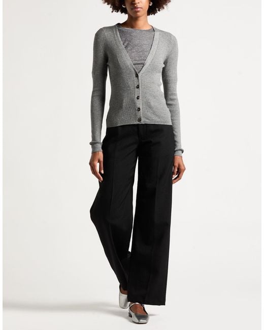 Brunello Cucinelli Gray Cardigan Cashmere, Viscose, Polyester