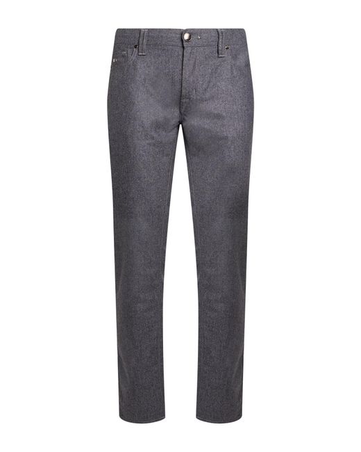 Tramarossa Gray Pants Virgin Wool for men