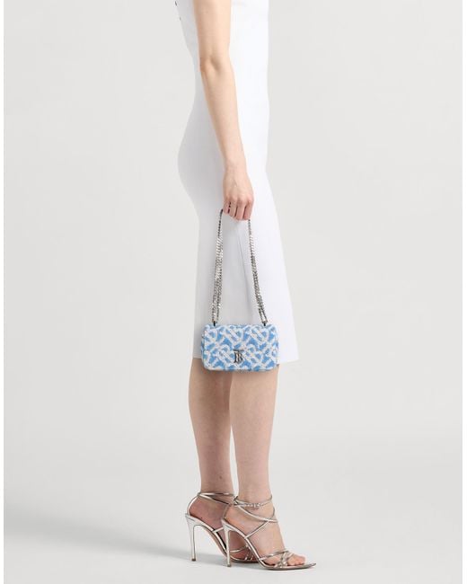 Burberry Blue Azure Shoulder Bag Polyester, Polyamide, Elastane, Calfskin