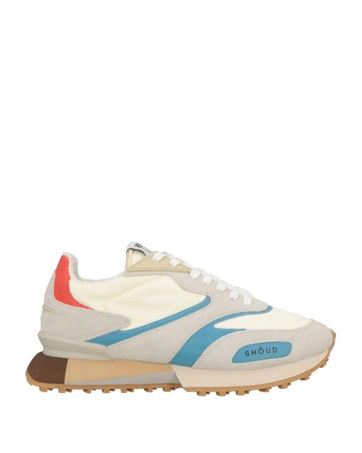 GHOUD VENICE Blue Cream Sneakers Nylon, Leather, Synthetisches Material for men