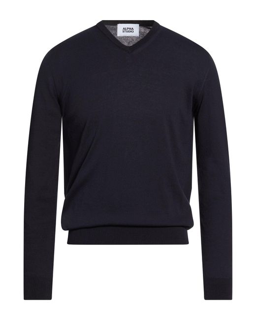 Alpha Studio Blue Sweaters for men