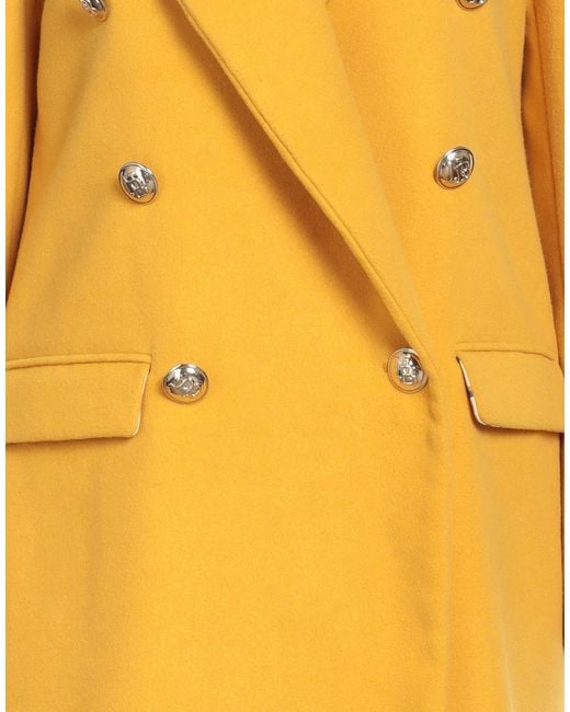 Nora Barth Yellow Coat Viscose, Polyamide, Elastane