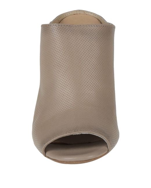 Manas Gray Sandals Leather