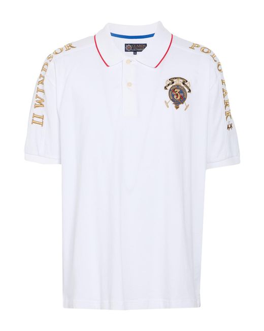 La Martina White Guards Polo Club Polo Shirt Cotton, Elastane for men