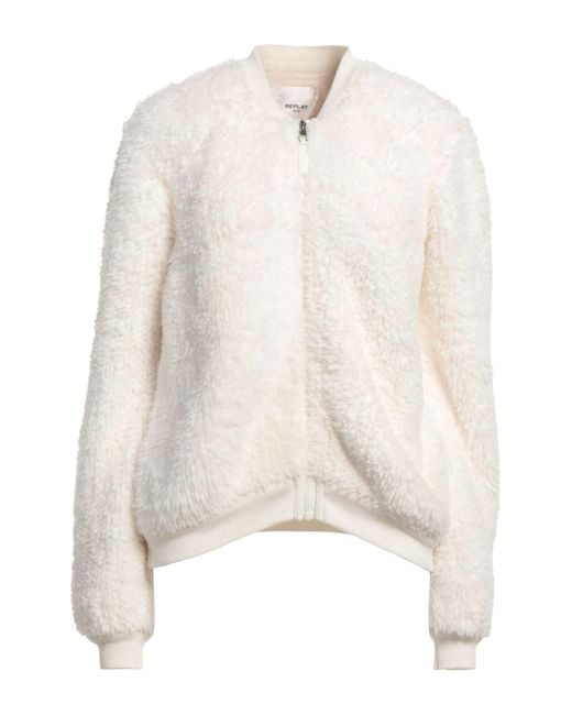 Replay White Shearling- & Kunstfell