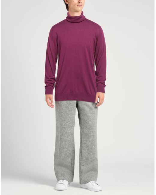Alpha Studio Purple Turtleneck for men