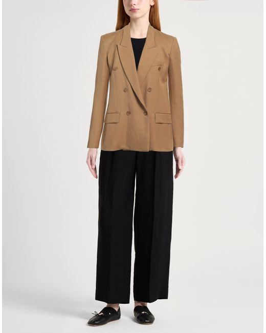 Dondup Brown Blazer Viscose, Linen