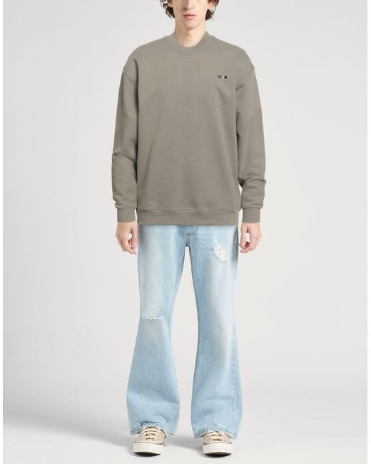 MSGM Gray Military Sweatshirt Cotton for men