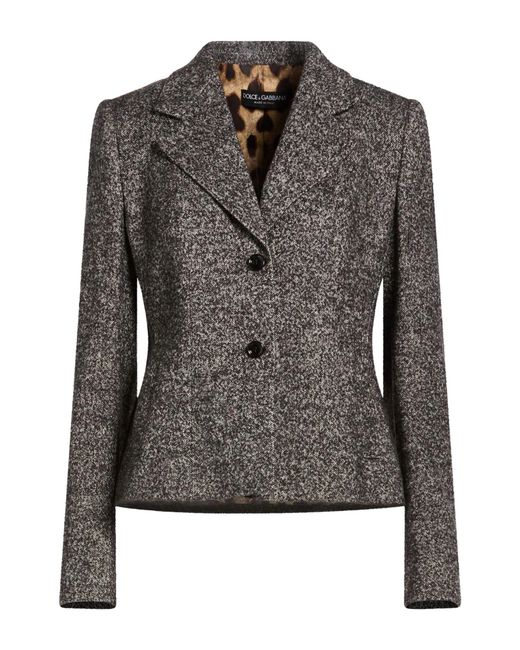 Dolce & Gabbana Black Blazer Virgin Wool, Wool, Polyamide, Elastane