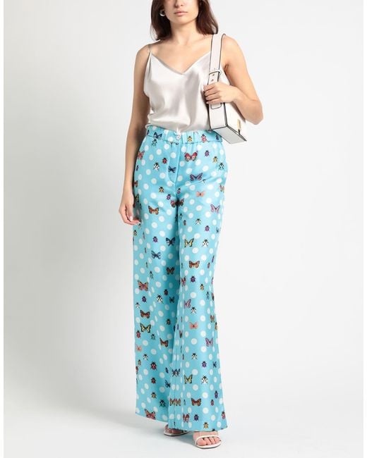 Versace Blue Sky Pants Silk