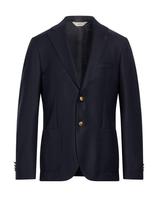 Paoloni Blue Midnight Blazer Virgin Wool for men