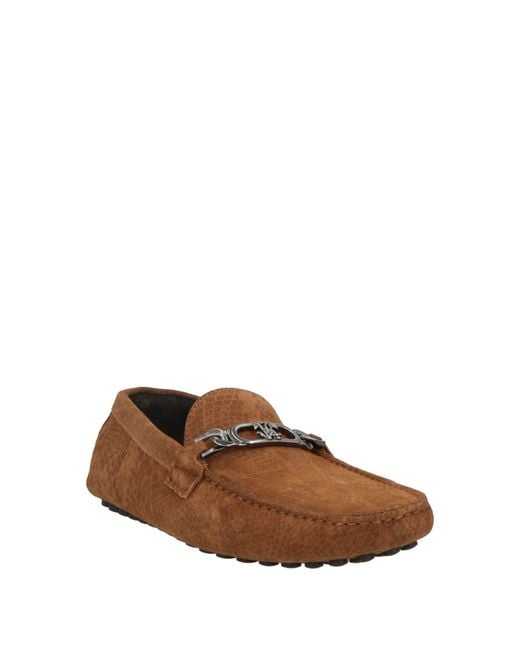 Roberto Cavalli Brown Camel Loafers Leather for men